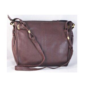 Vintage Chocolate Brown Leather Handbag by Toni